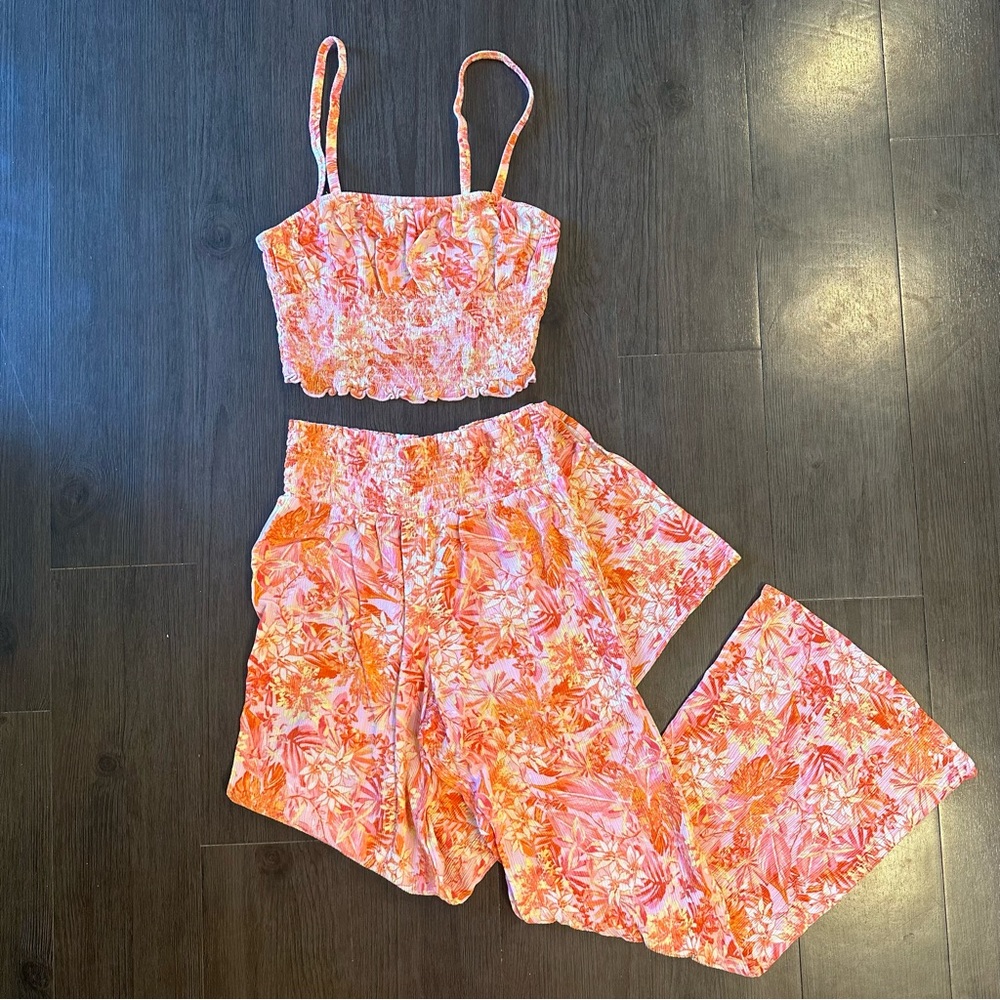 Pink & Orange Printed Set